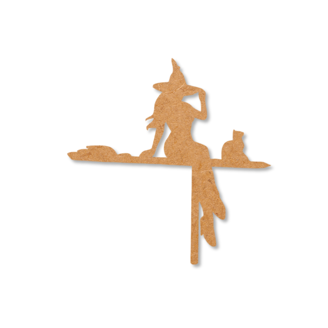 Halloween Witch & Cat Door Frame Decor