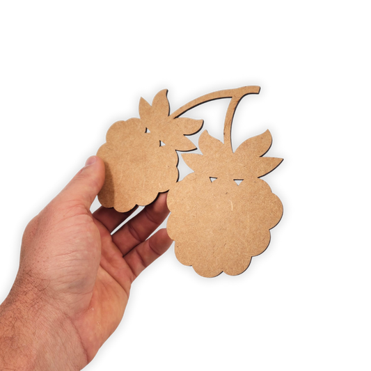 Bunches of wine grapes wood cutout