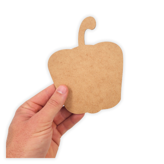 Bell pepper vegetable laser wood cutout