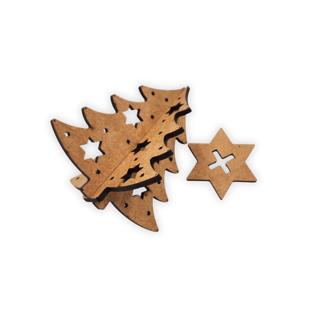 Self assemble wooden Christmas tree