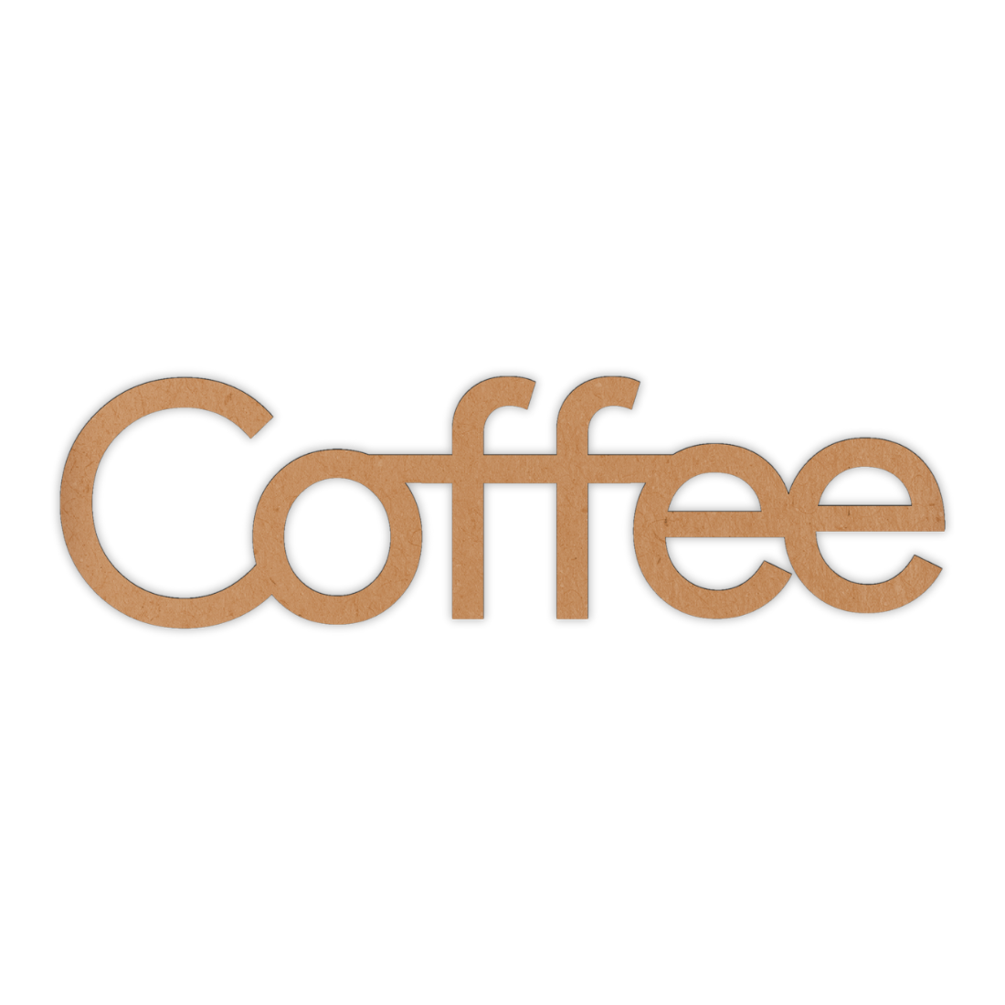Coffee word wooden cutout