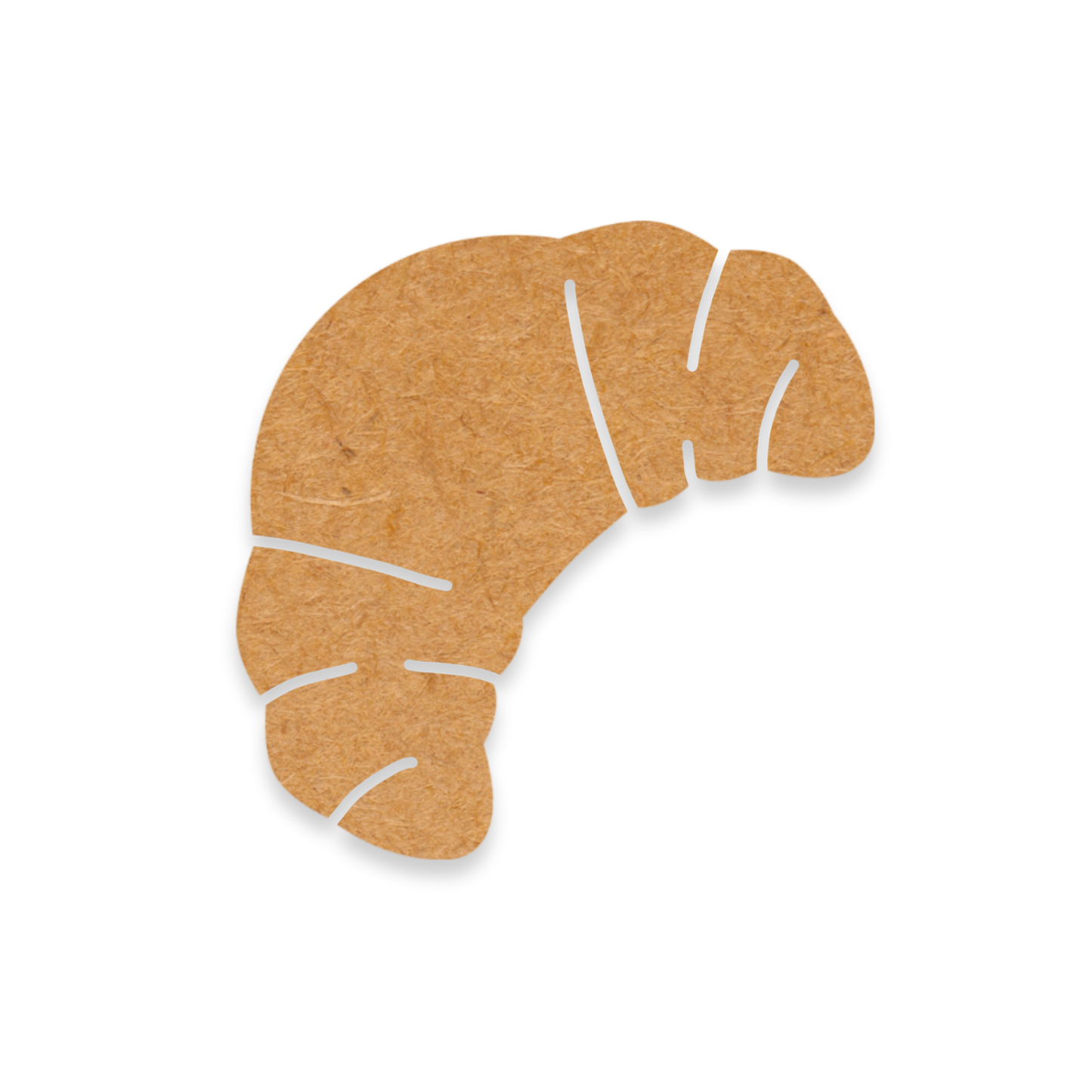 Our Croissant blank is intricately cut from 3mm MDF wood.