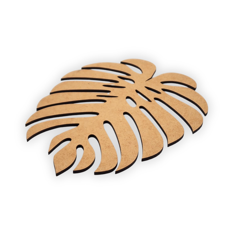 Delicious monster wood leaf cutout