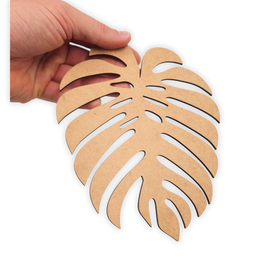 Delicious monster wood leaf cutout