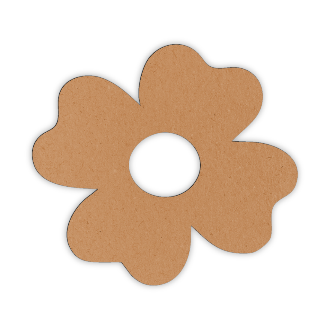 Wooden flower craft cutout