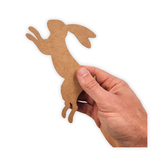Jumping bunny rabbit wood cutout for kids parties