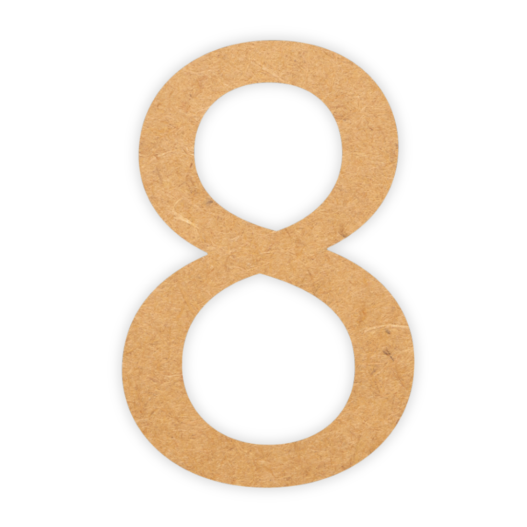 Wooden blank letter 8