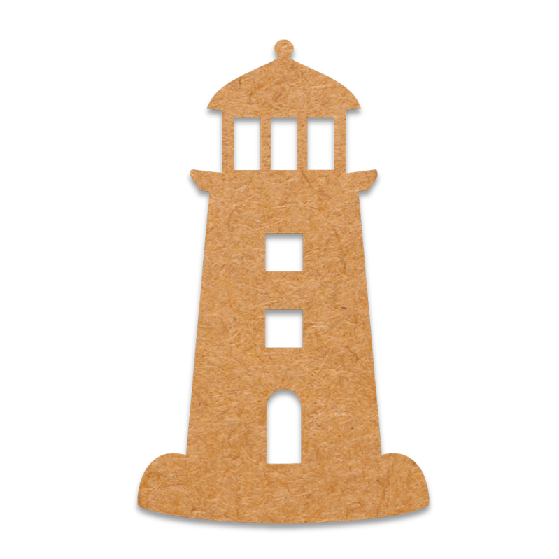 Laser cut Lighthouse blank on MDF