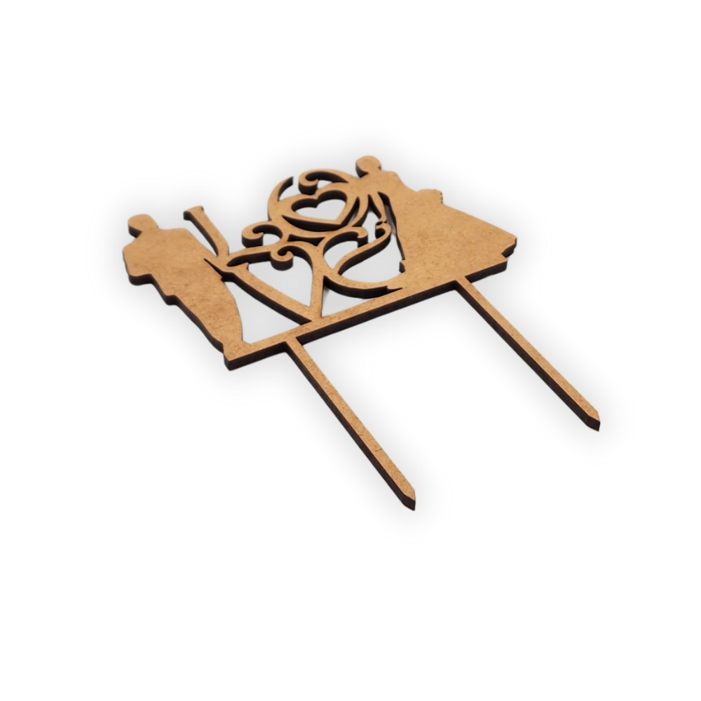 Wedding Love Cake Topper Wooden Cutout