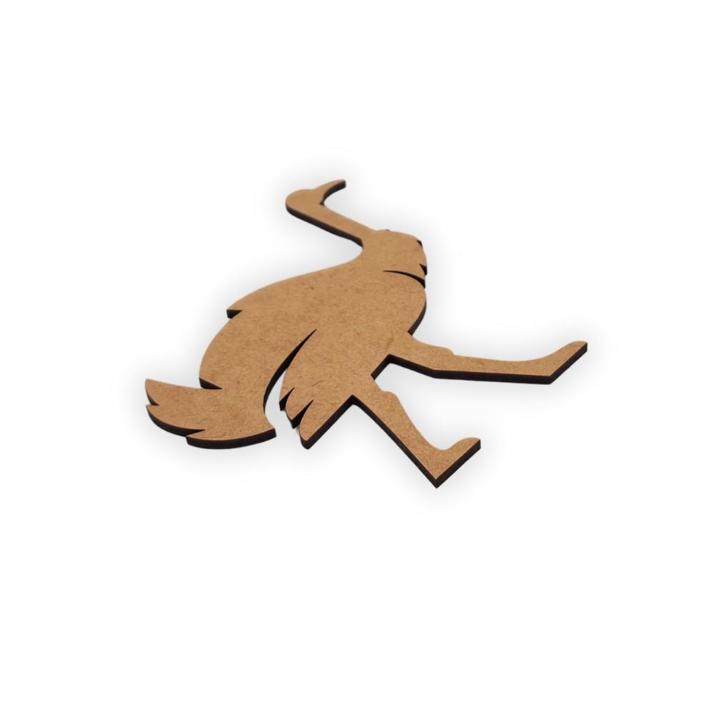 Wooden bird laser cutout