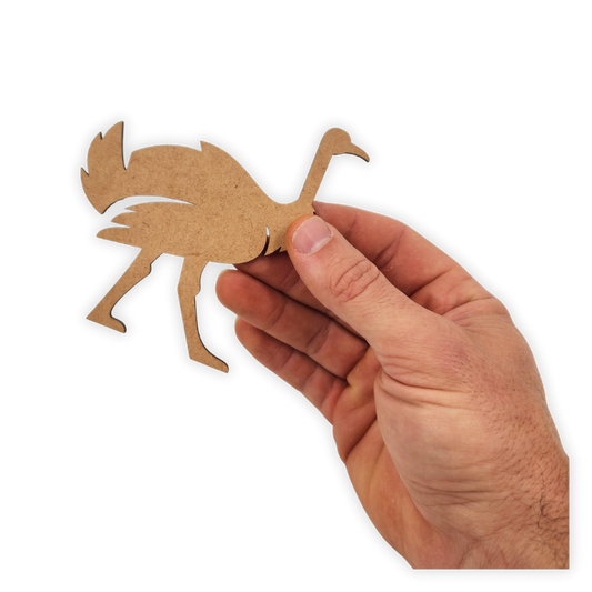 Wooden bird laser cutout