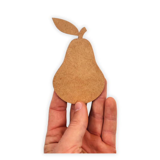 Pear wooden blank laser cutout