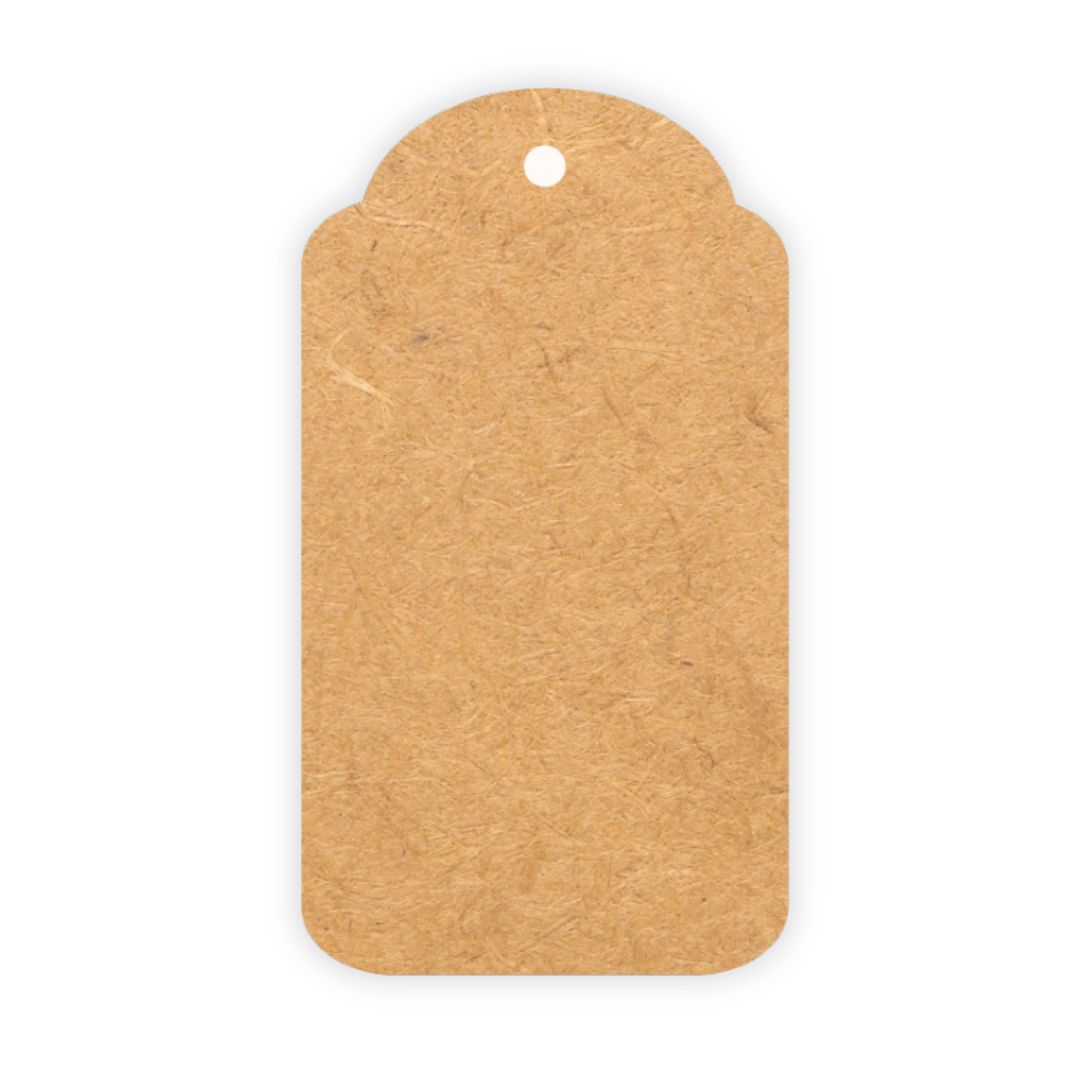 Wooden rectangular gift tag