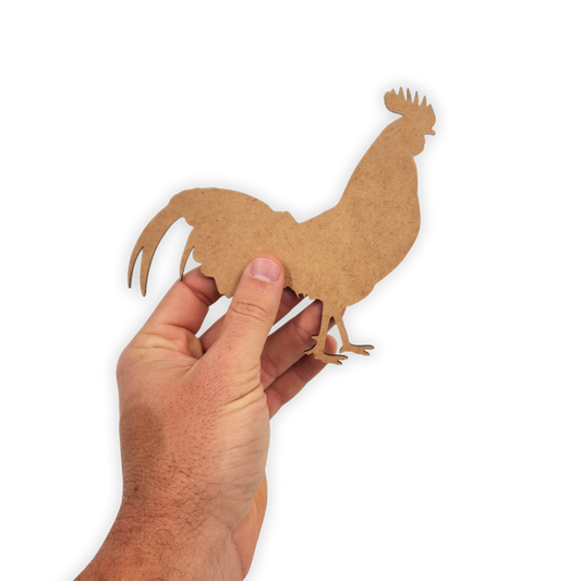 Farmyard rooster wooden blank cutout