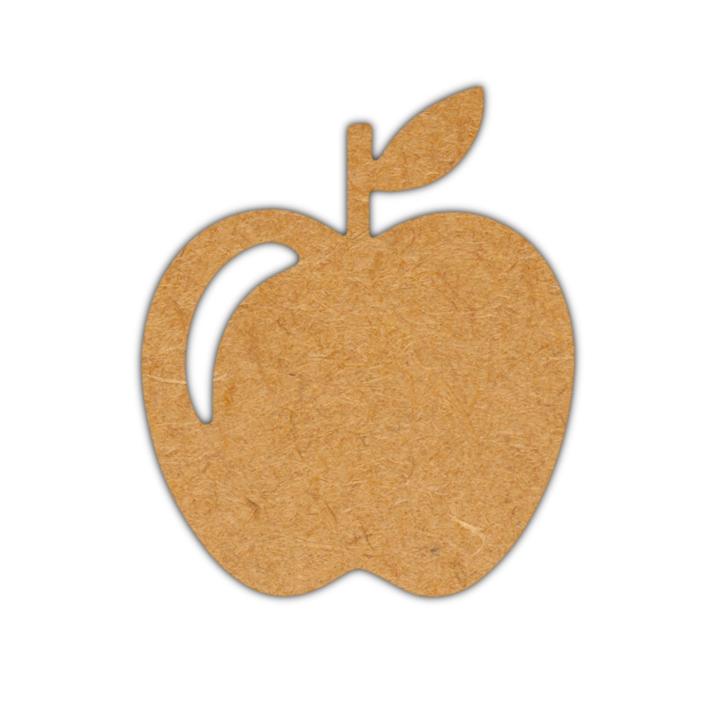 Laser cut Shiny Apple blank on MDF