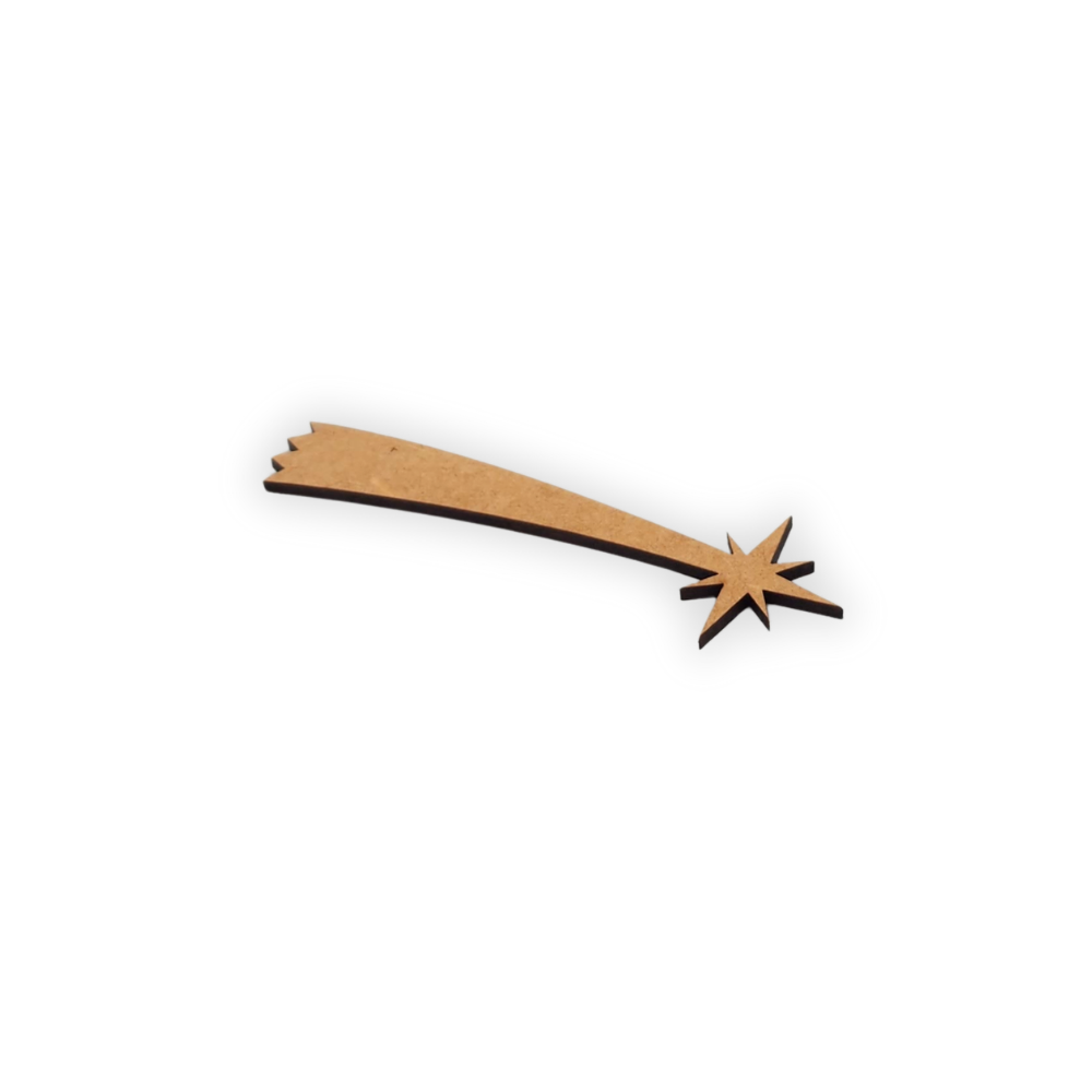 Wooden shooting star blank cutout