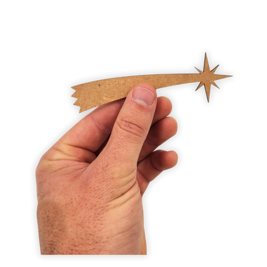 Wooden shooting star blank cutout
