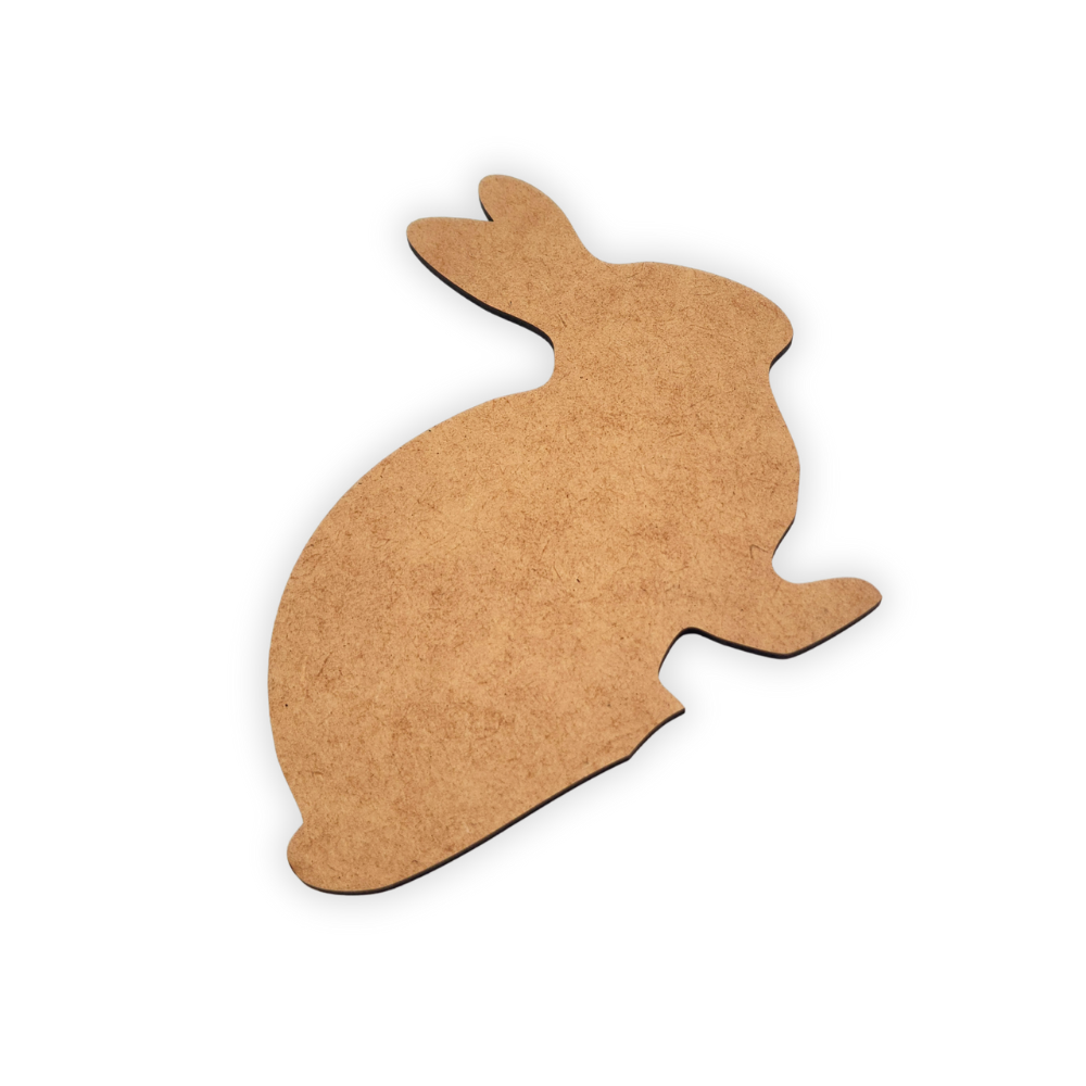 Our Sitting Rabbit is intricately cut from 3mm MDF wood.