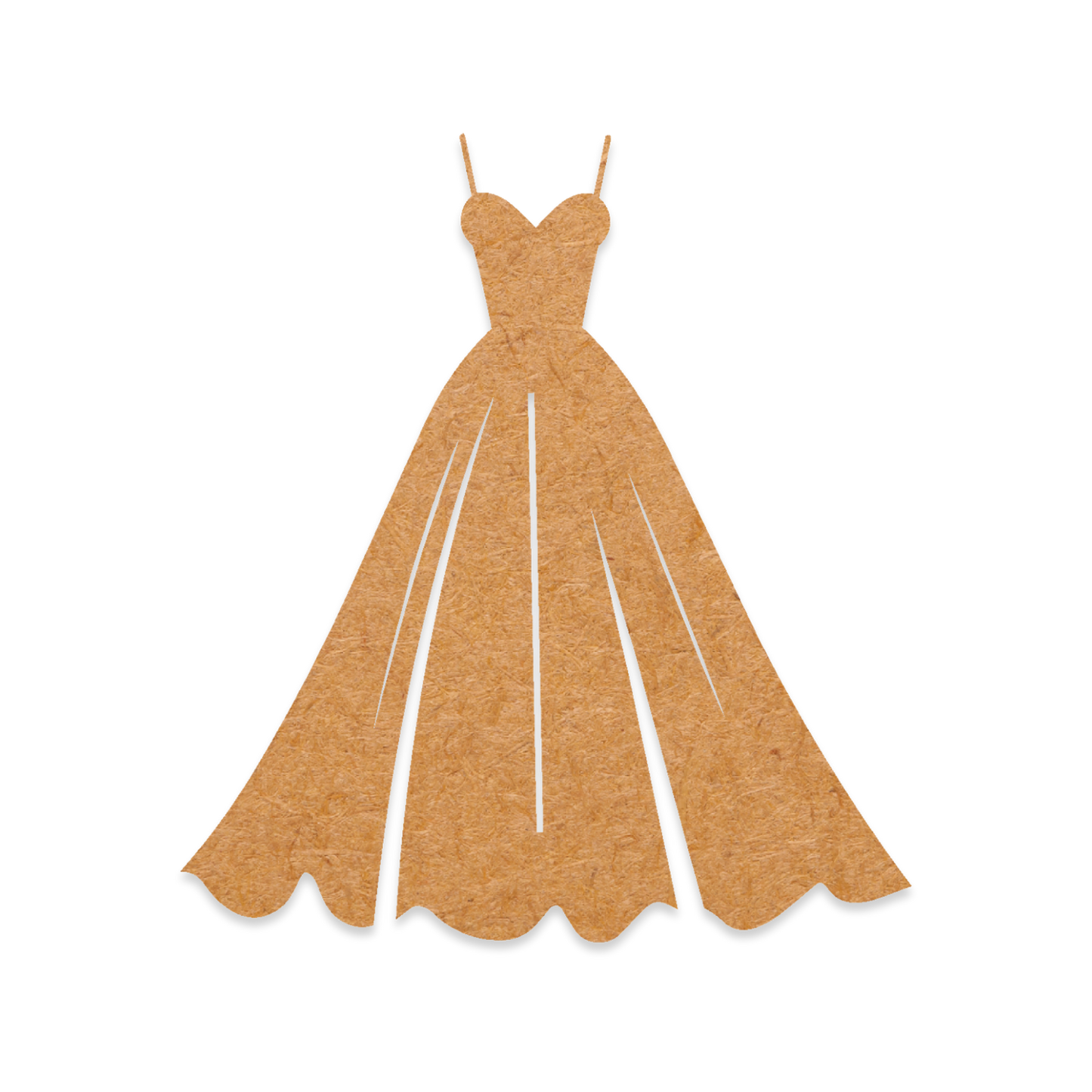 Our simple gown blank is intricately cut from 3mm MDF wood