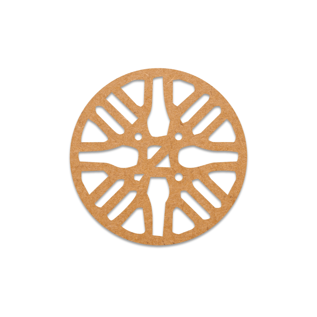 Decorative Slice mandala wooden blank cut out of 3mm MDF