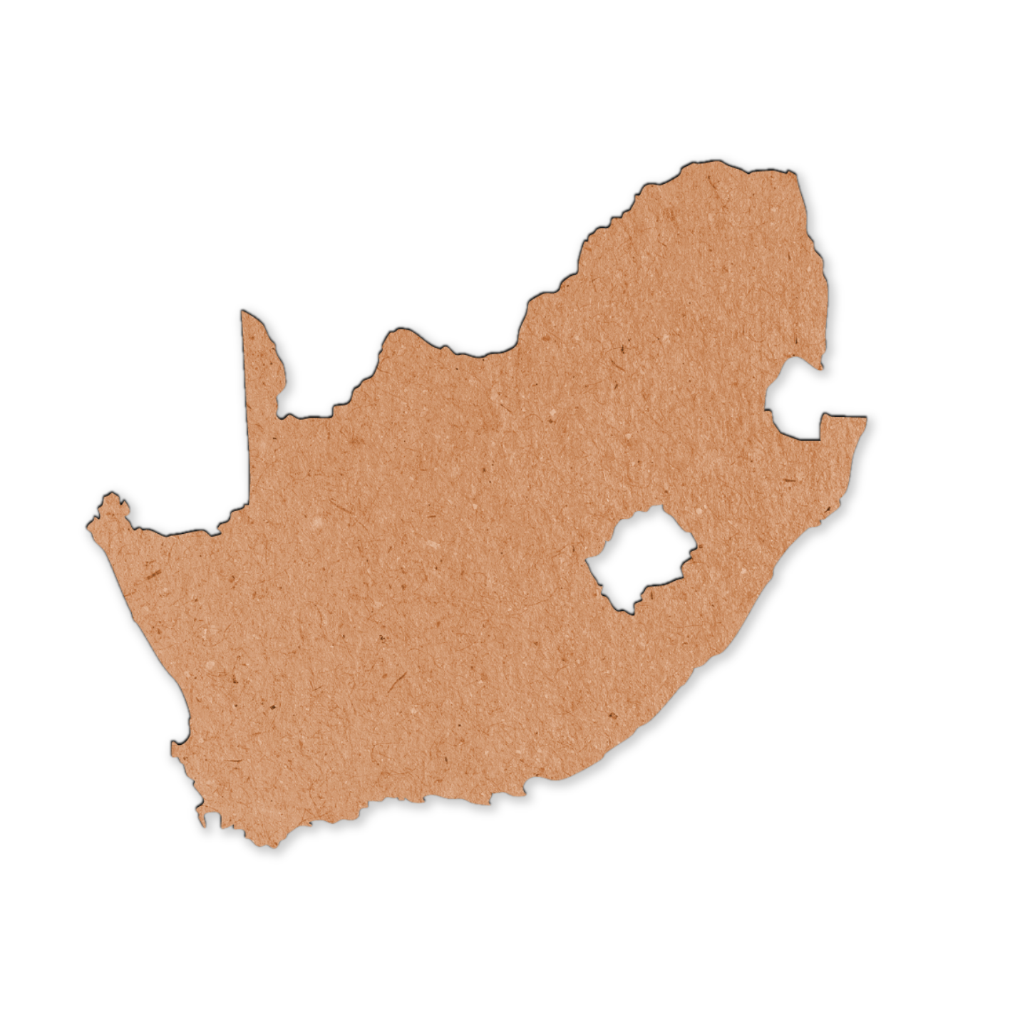 Wooden blank South Africa map cutout