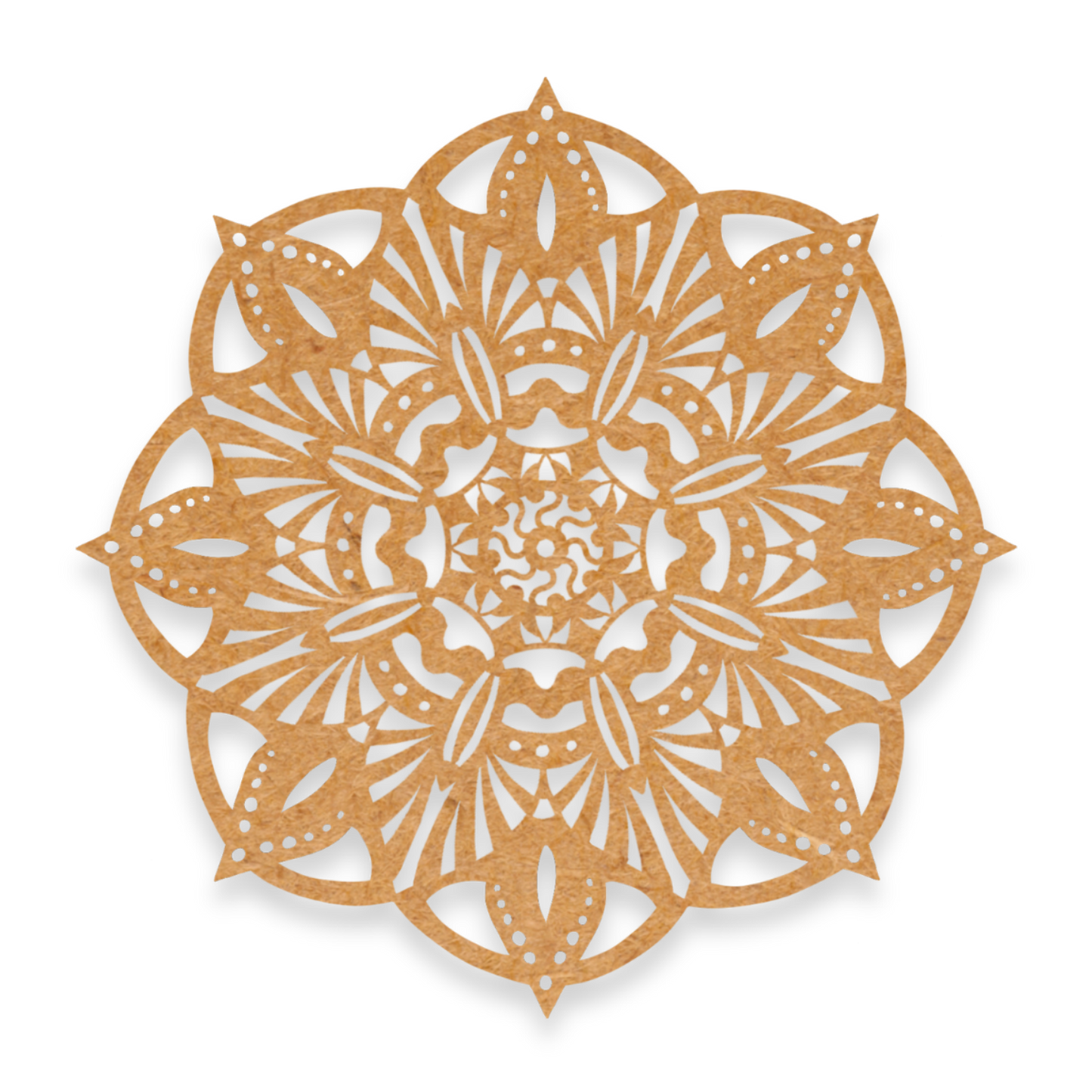 our striped flower mandala blank is intricately cut from 3mm MDF wood