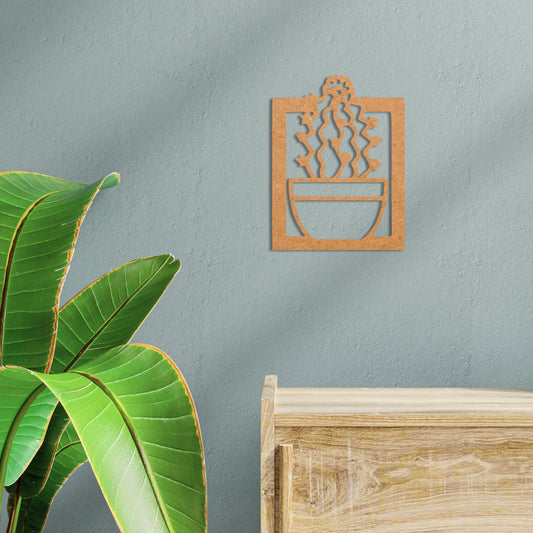 Potted Cactus Wall Decor