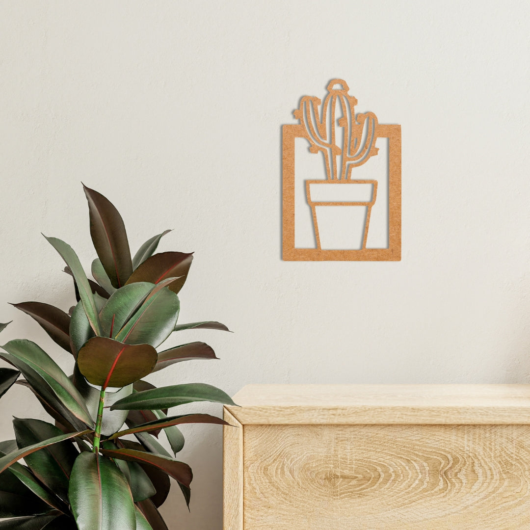 Potted Cactus Wall Decor