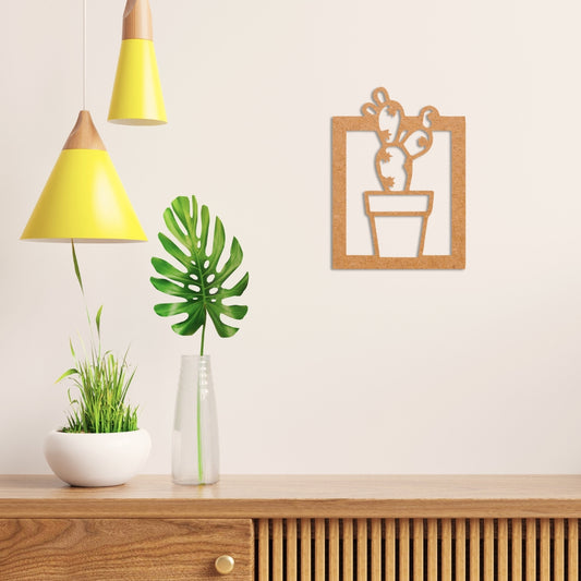 Potted Cactus Wall Decor