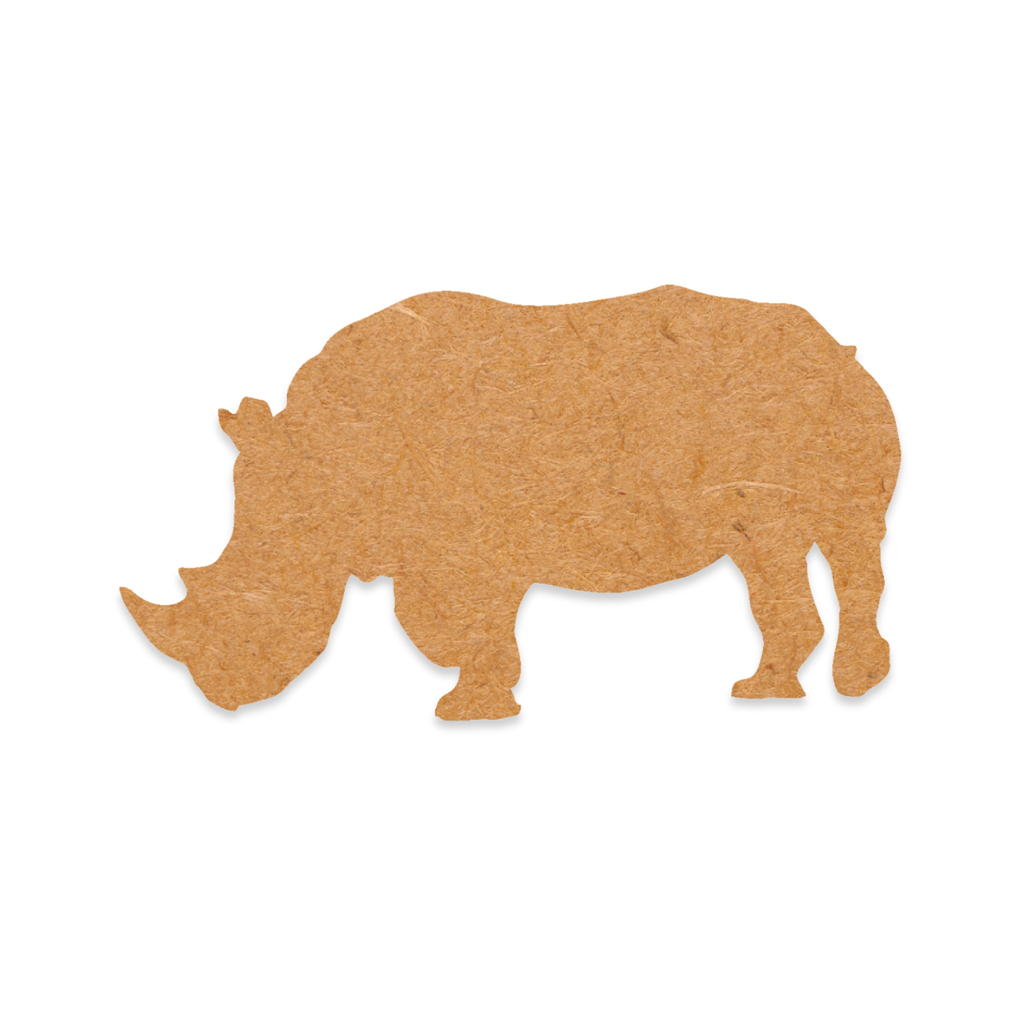 Our Walking Rhino is intricately cut from 3mm MDF wood.