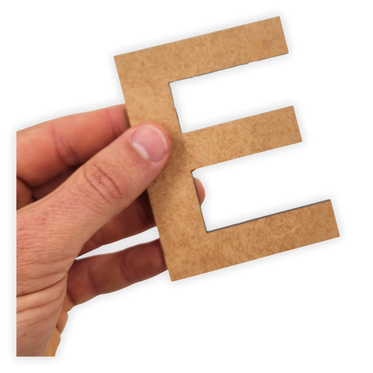 Wooden Alphabet Blank Letter Text Cutout