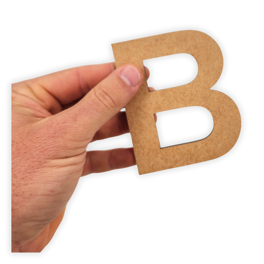 Wooden Alphabet Blank Letter Text Cutout