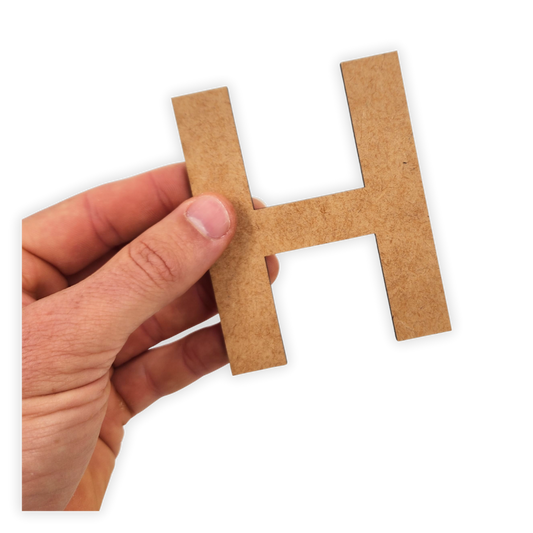 Wooden blank alphabet letter cutout