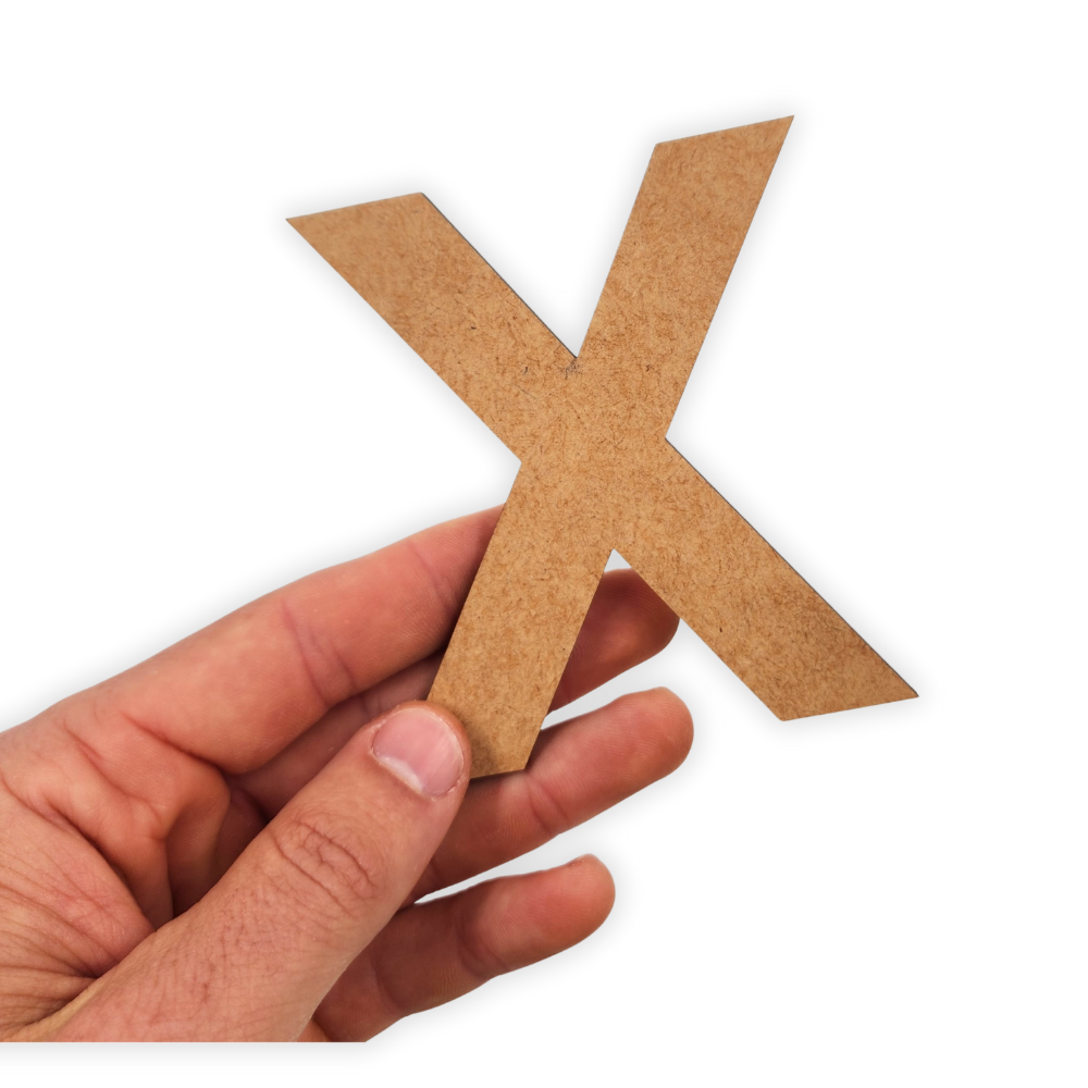 Wooden Alphabet Blank Letter Text Cutout