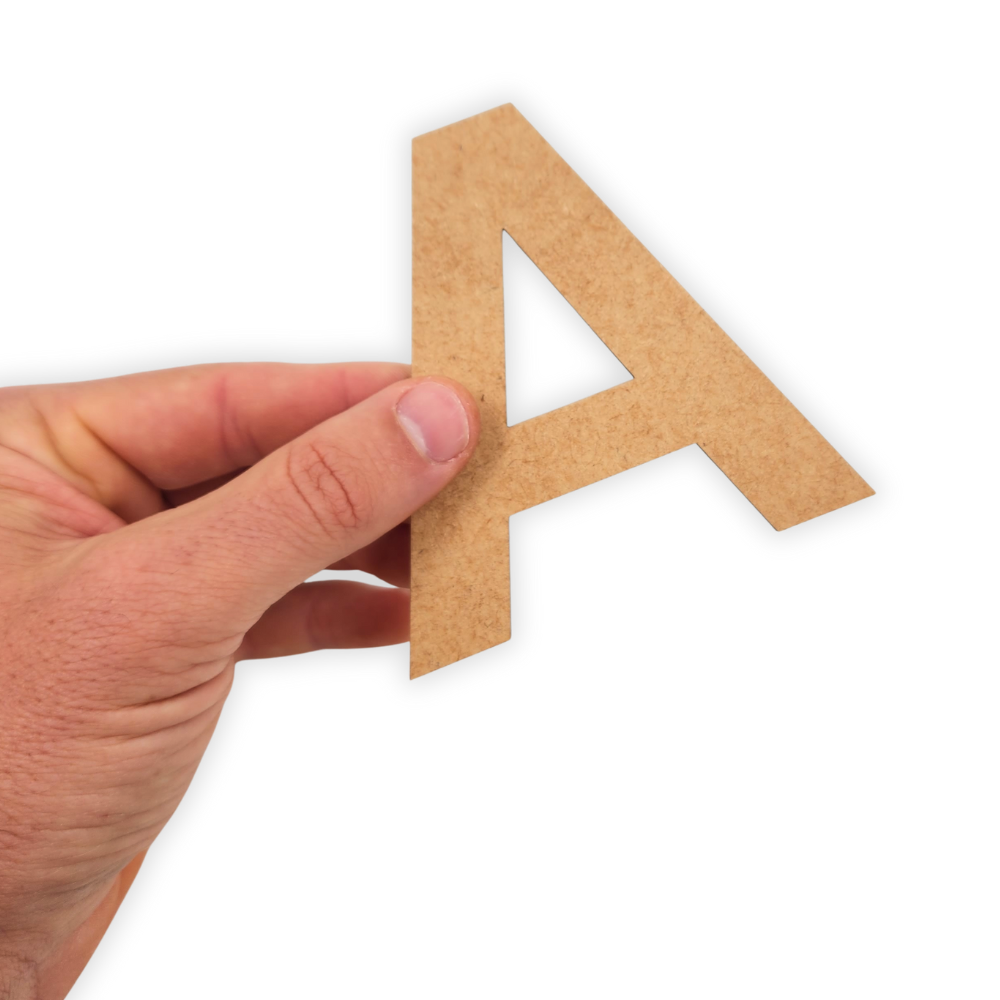 Wooden blank alphabet letter cutout