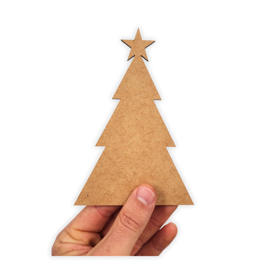 Geometric wooden Christmas tree decoration