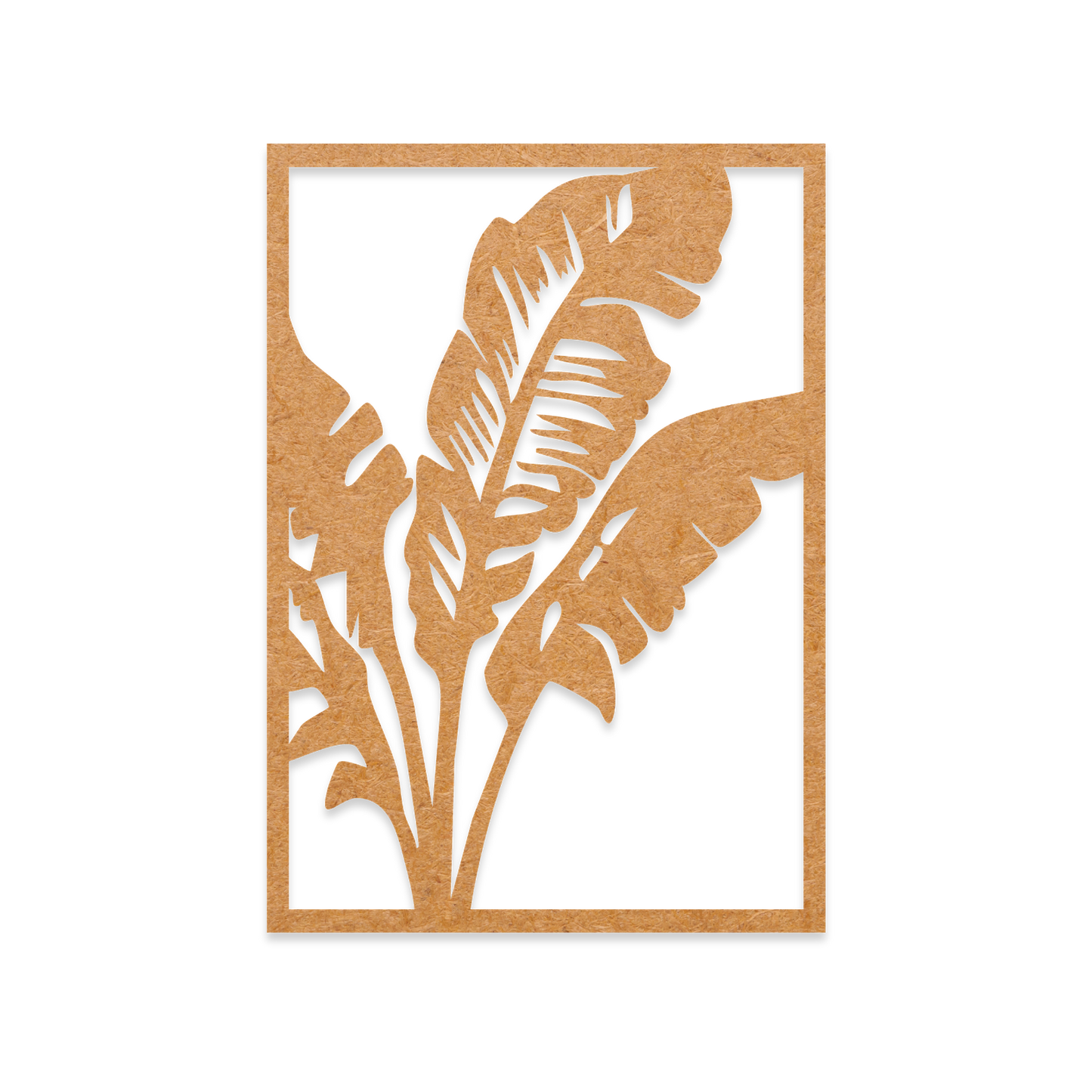 Our palm leaf wall leaf blank is intricately cut from 3mm MDF wood