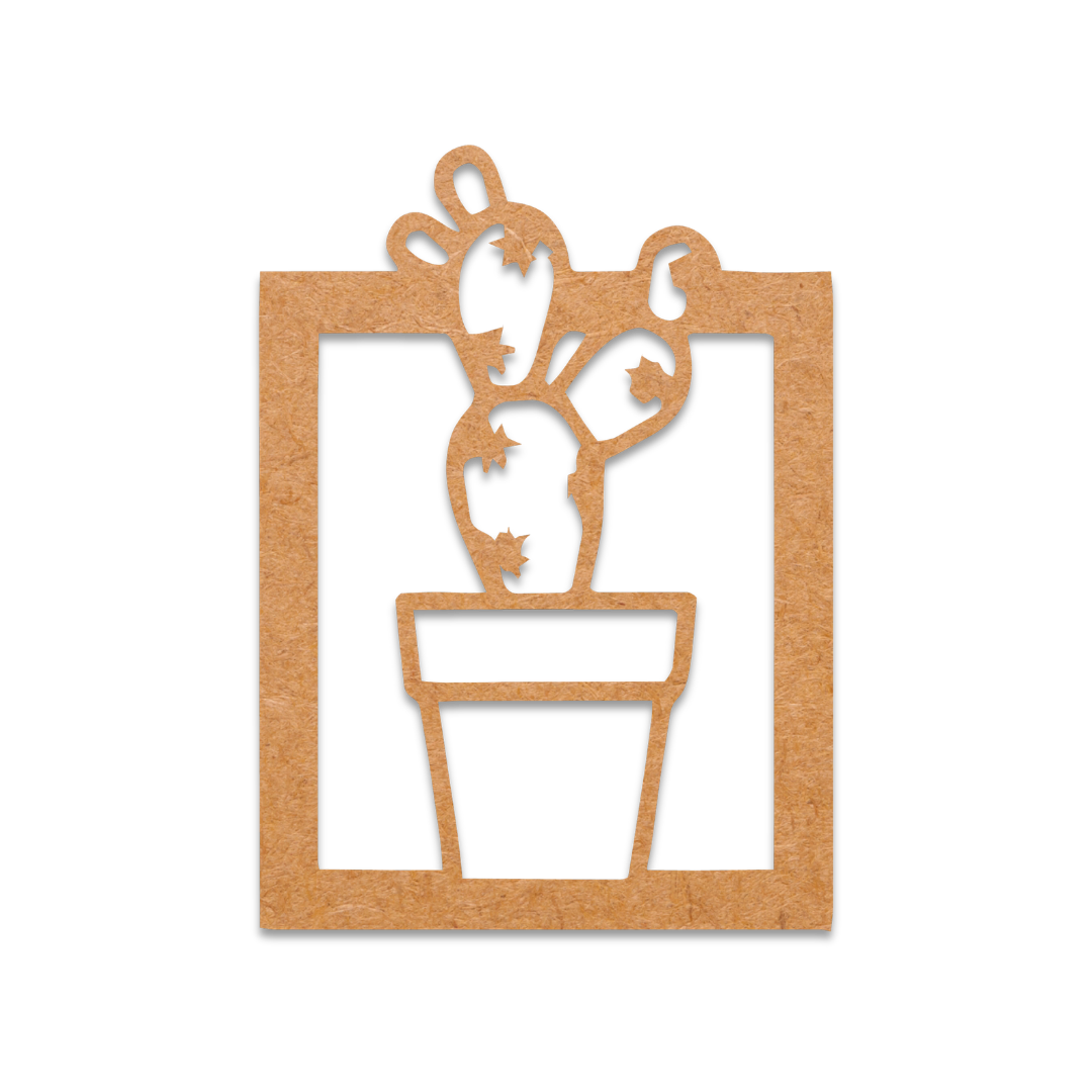 Potted Cactus Wall Decor