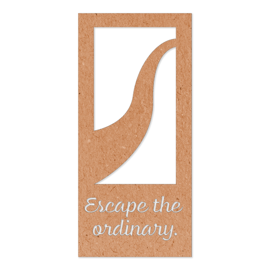 Escape the ordinary motivational wooden bookmark