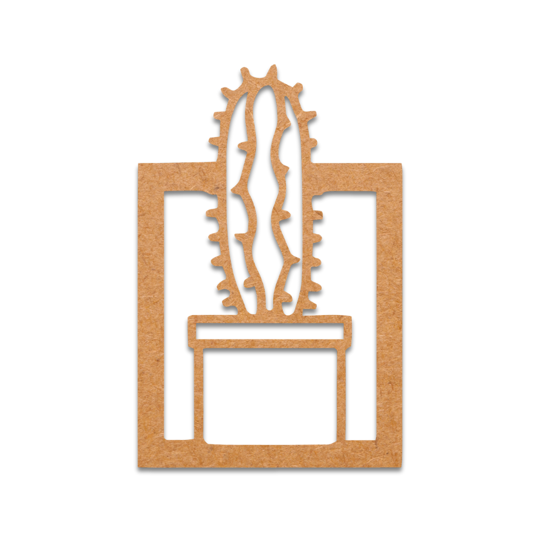 Potted Cactus Wall Decor