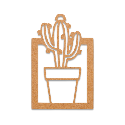 Potted Cactus Wall Decor