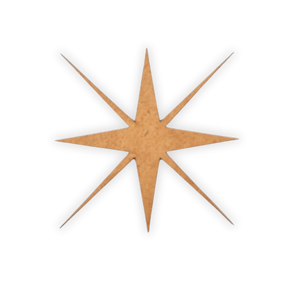 Christmas Star wood cutout