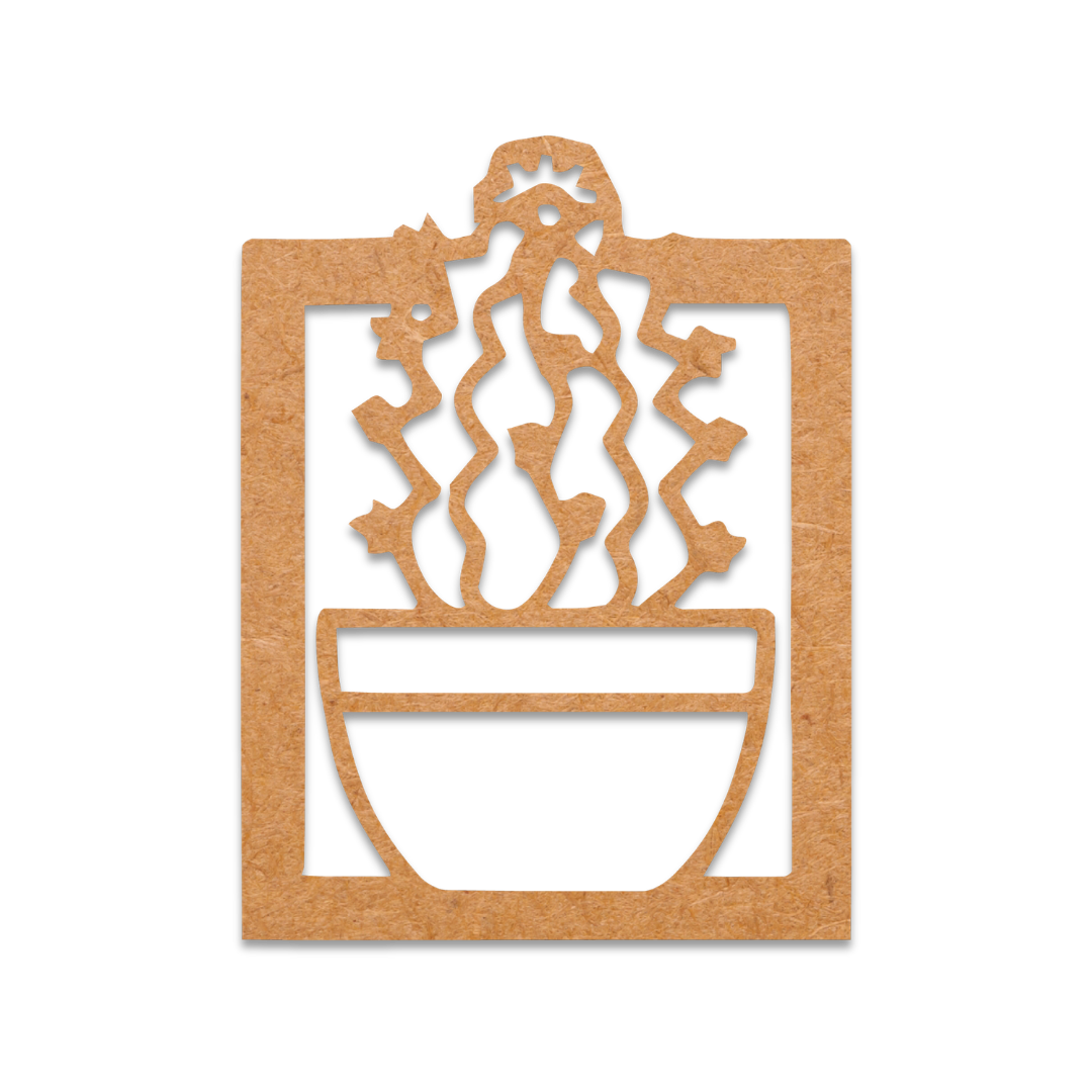 Potted Cactus Wall Decor