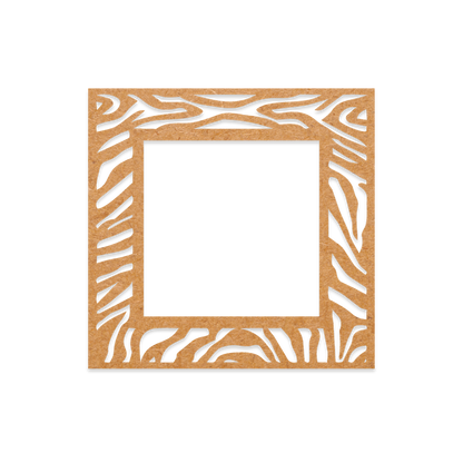Zebra Pattern Square Frame