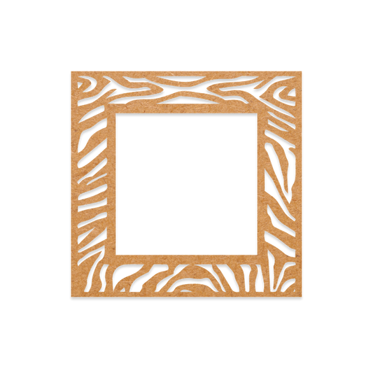 Zebra Pattern Square Frame