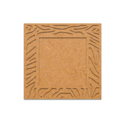 Zebra Pattern Square Frame