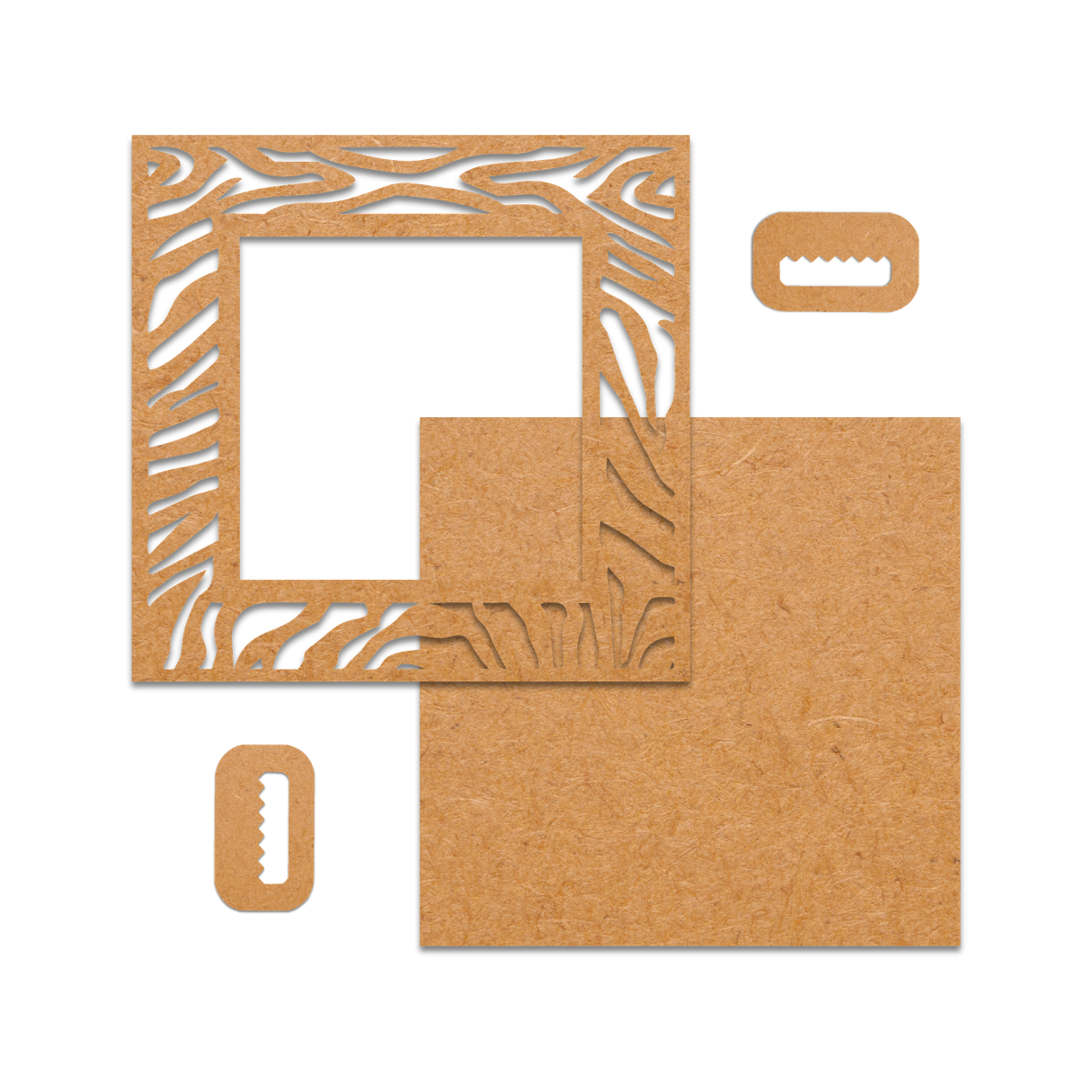 Zebra Pattern Square Frame