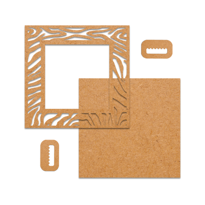 Zebra Pattern Square Frame
