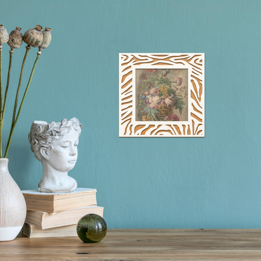 Zebra Pattern Square Frame