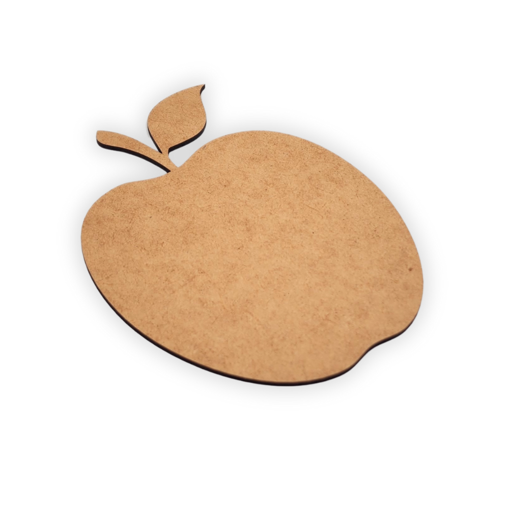 Wooden apple craft cutout